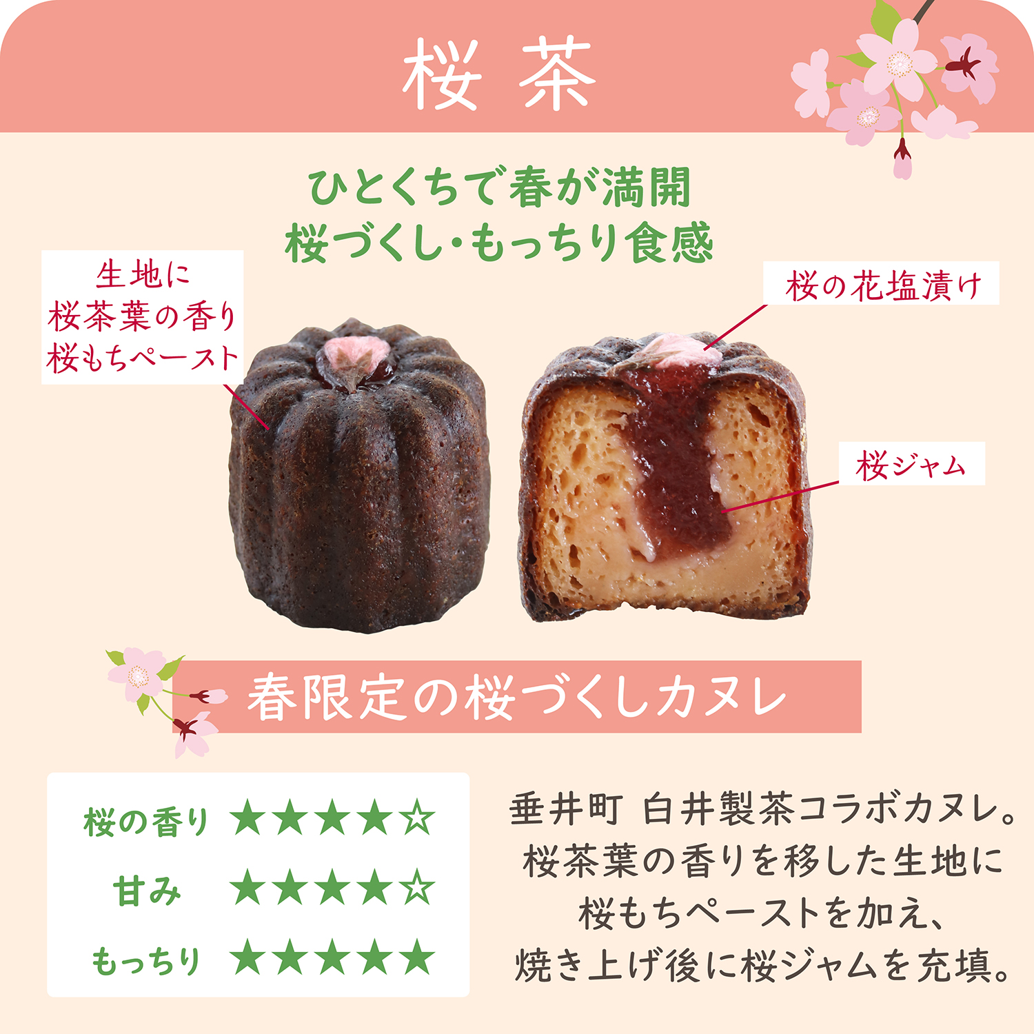 石窯カヌレ季節のフレーバー