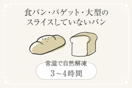 食パン・バゲット・大型のスライスしていないパン